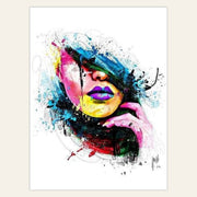 Woman's Face finished paint by numbers artwork