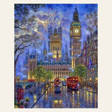 London in the dusk finished paint by numbers artwork