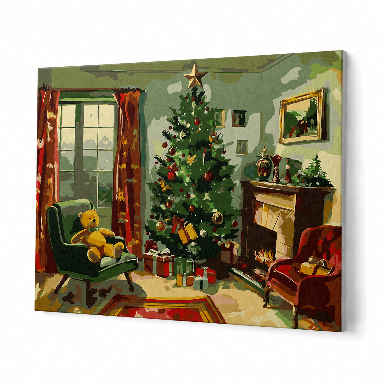 Cheminée de Noël classique