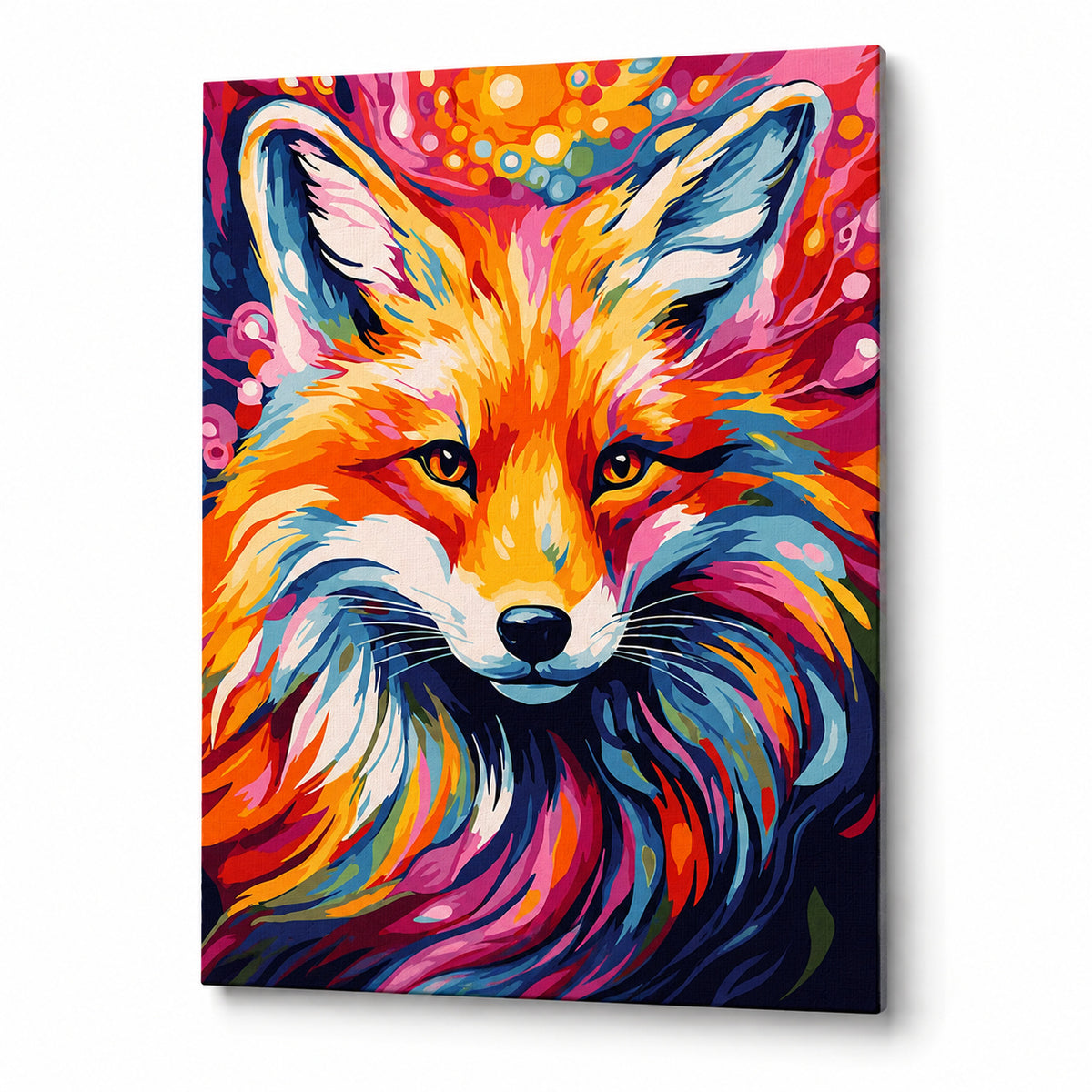 Renard abstrait coloré