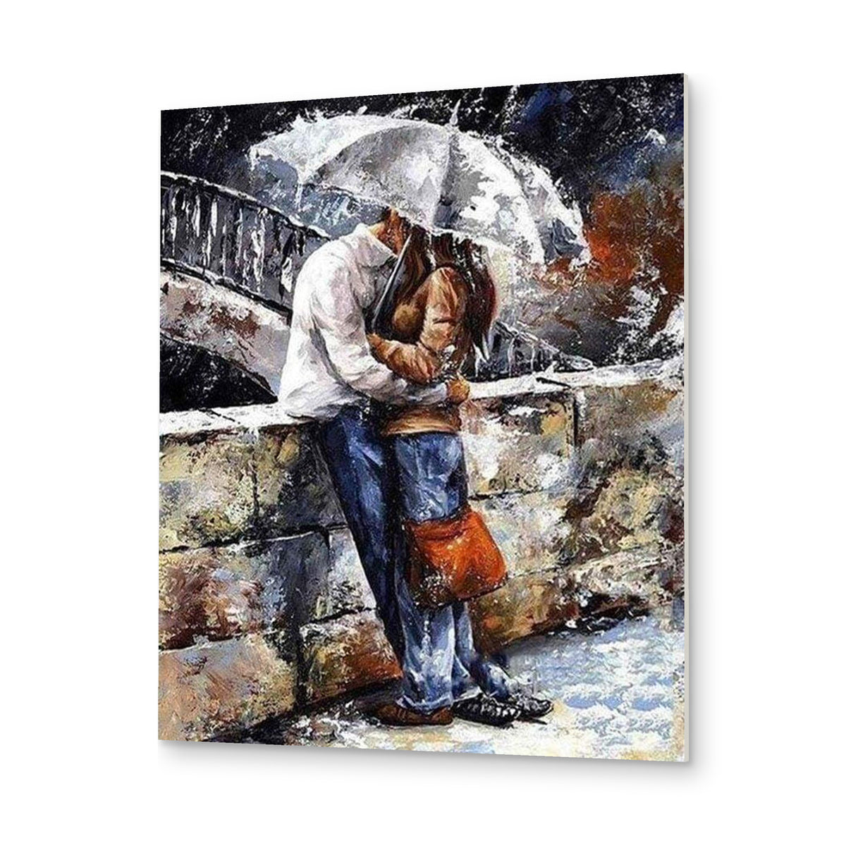 Couple sous la pluie