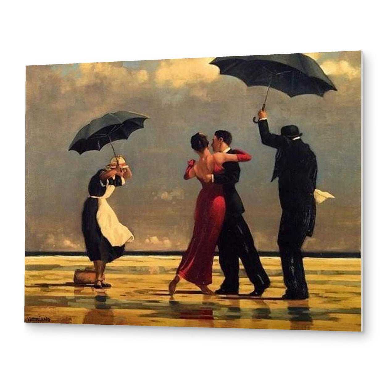 Danseurs rétro sur la plage